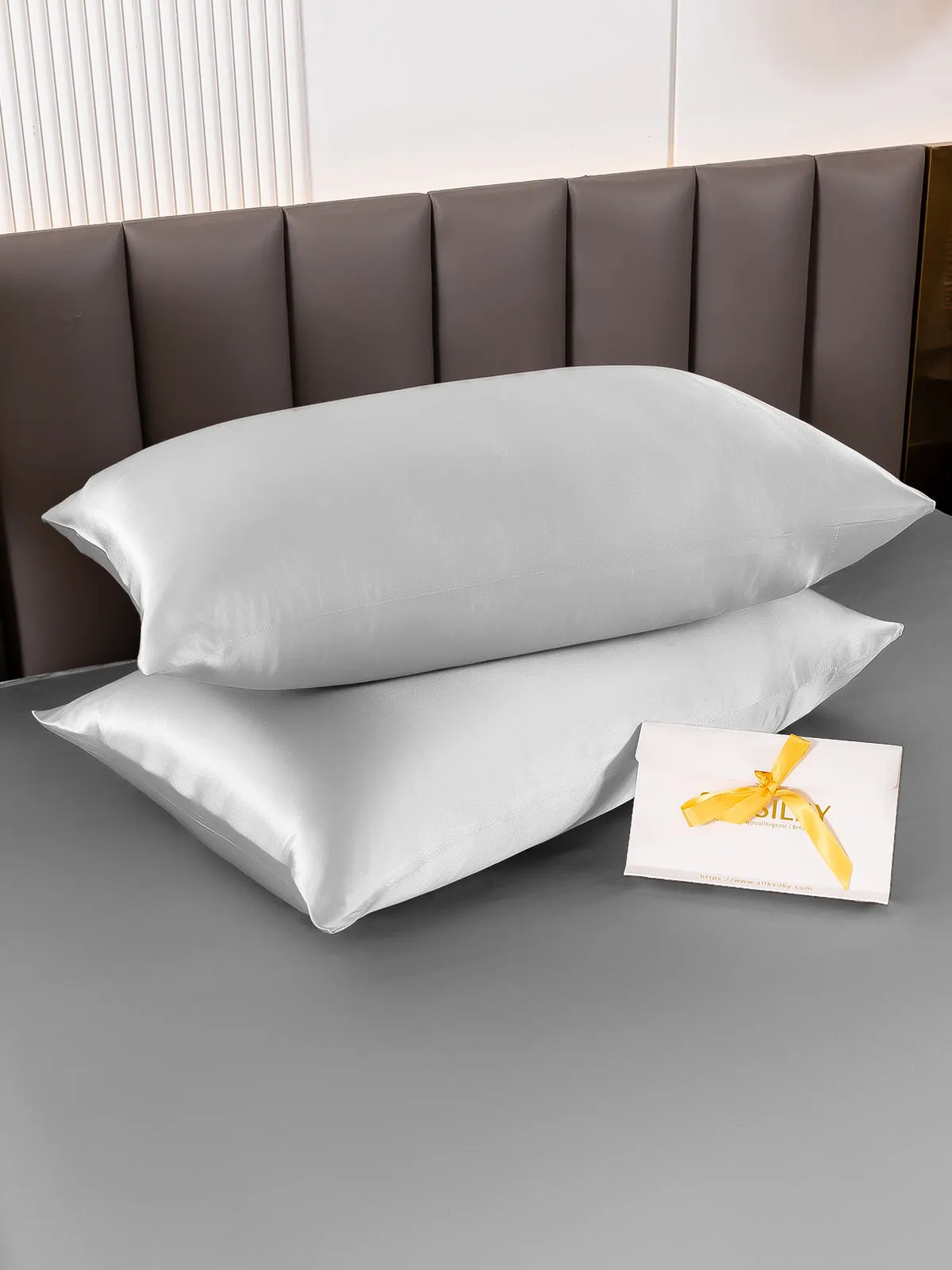 2Pcs 22Momme Pure Silk Pillowcases Bundle - Envelope Closure