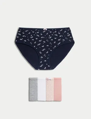 5pk Cotton Rich Lycra�� High Rise Knickers