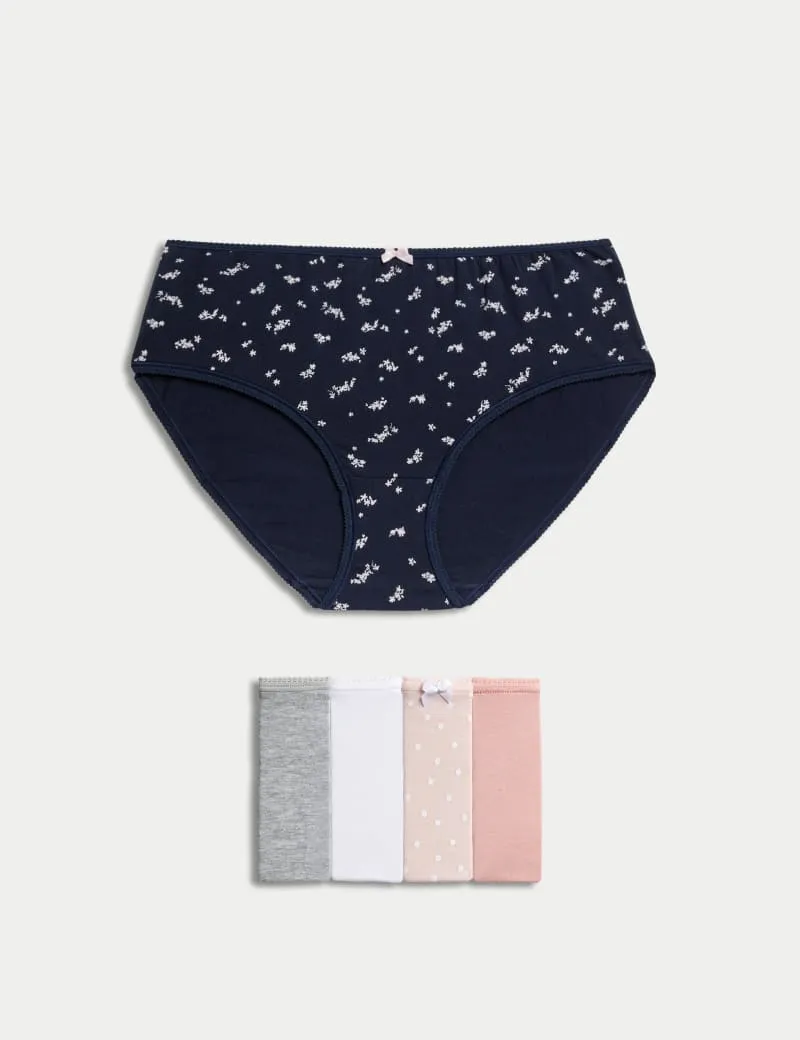 5pk Cotton Rich Lycra�� High Rise Knickers