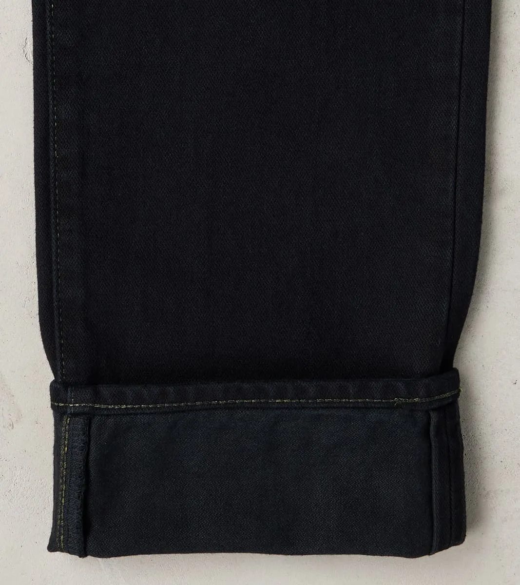 888SBR-14OD - High Rise Tapered - 14oz Broken Twill Indigo Overdyed Black