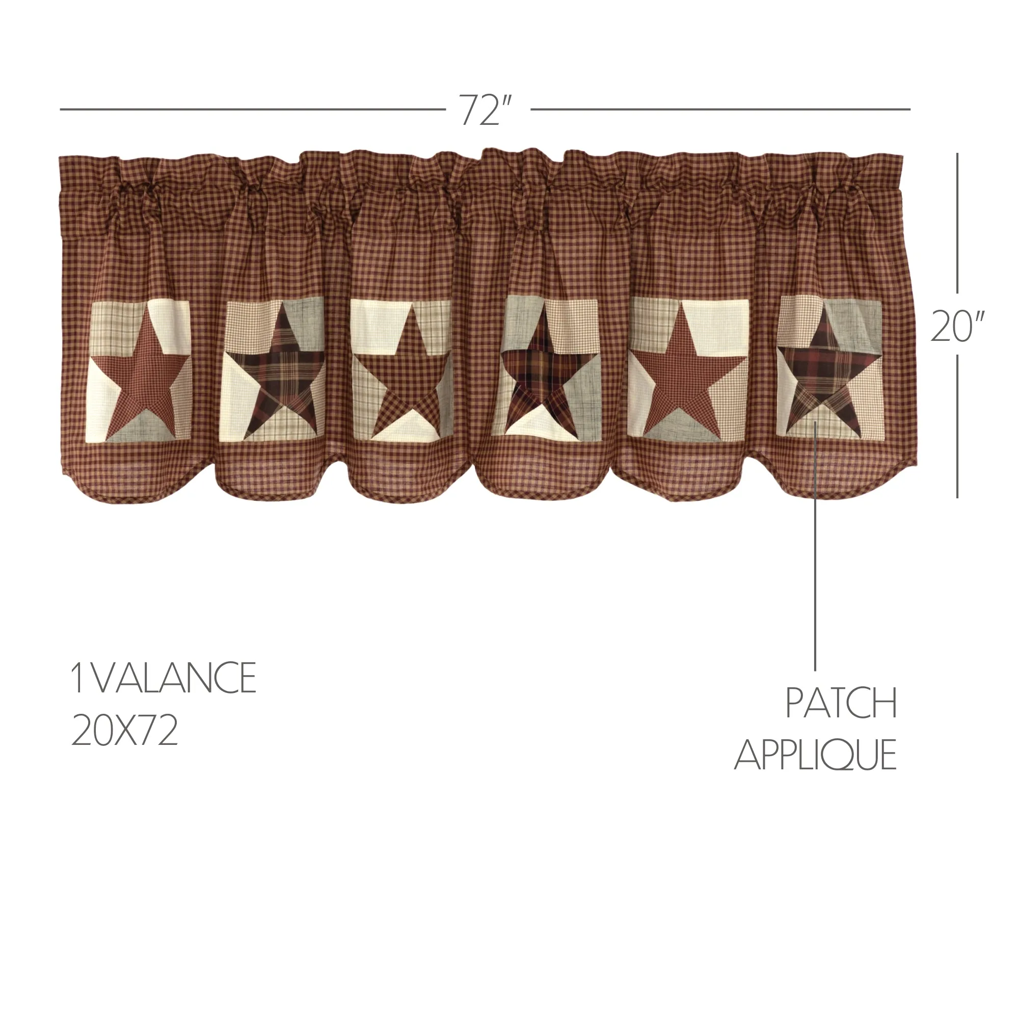 Abilene Patch Block and Star Valance