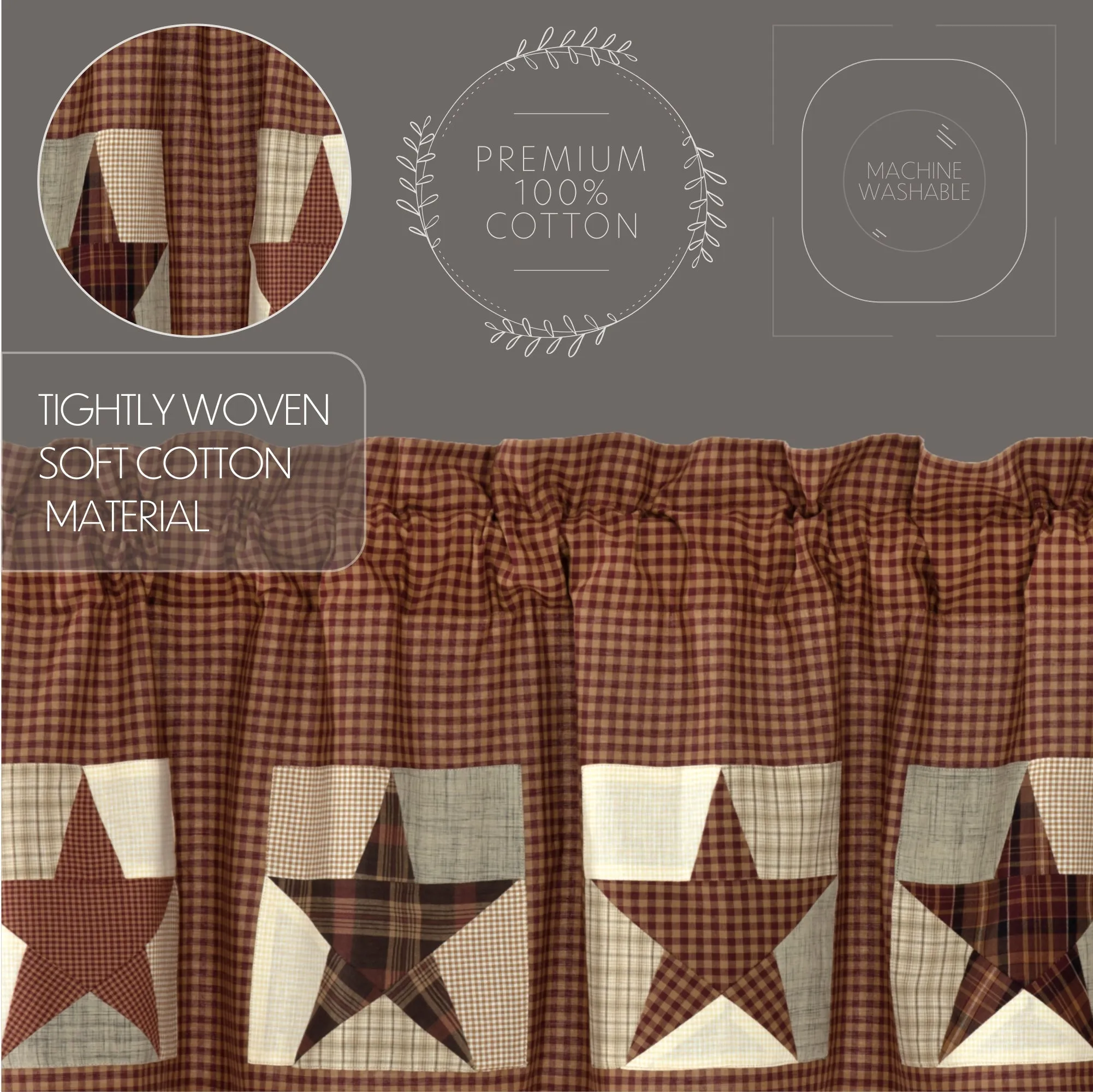 Abilene Patch Block and Star Valance