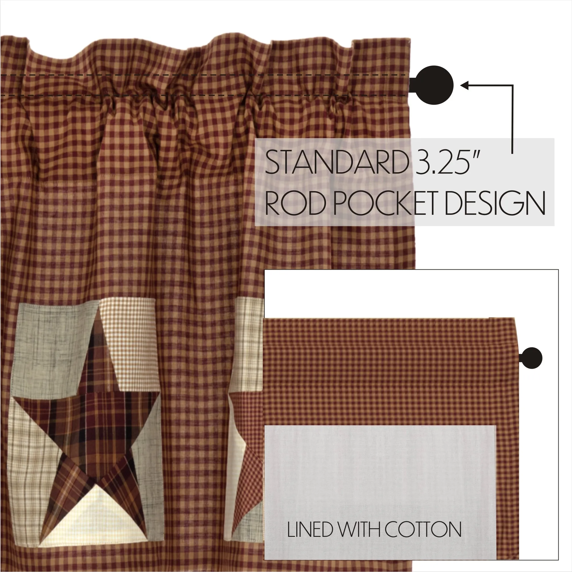 Abilene Patch Block and Star Valance