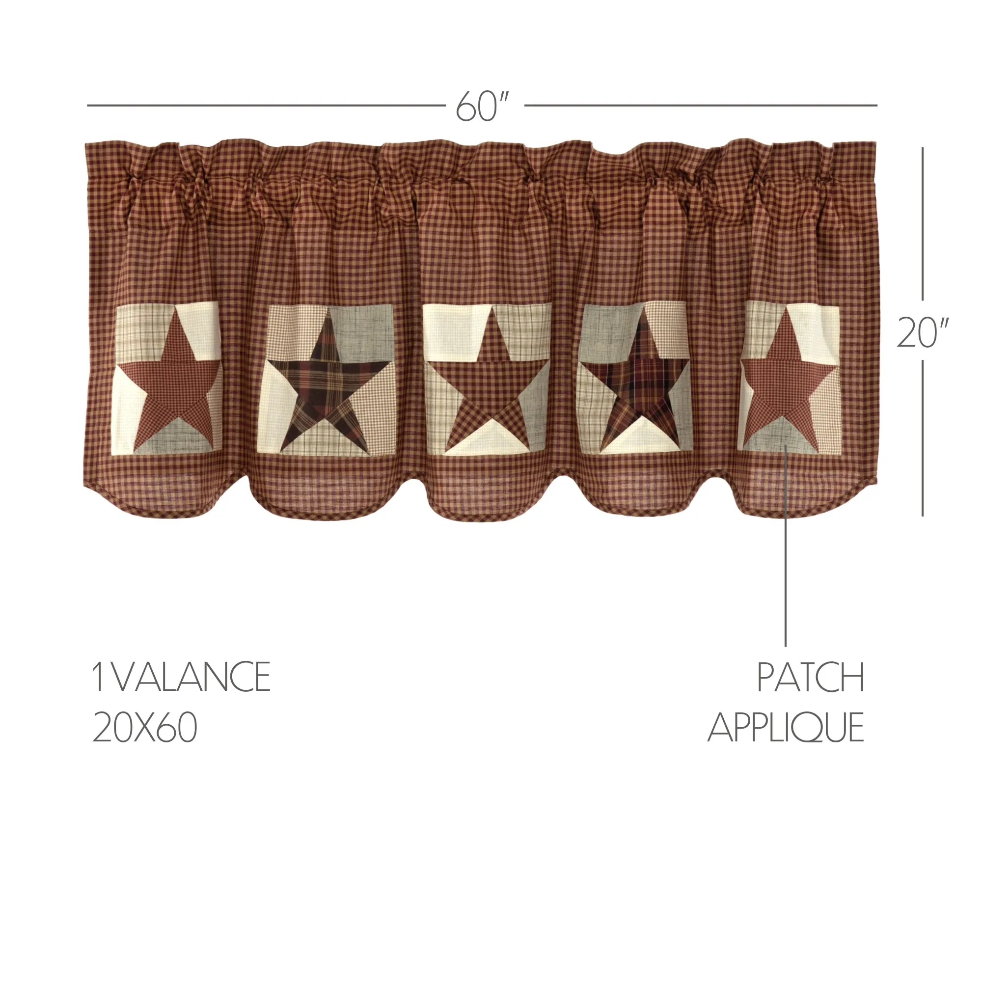 Abilene Patch Block and Star Valance