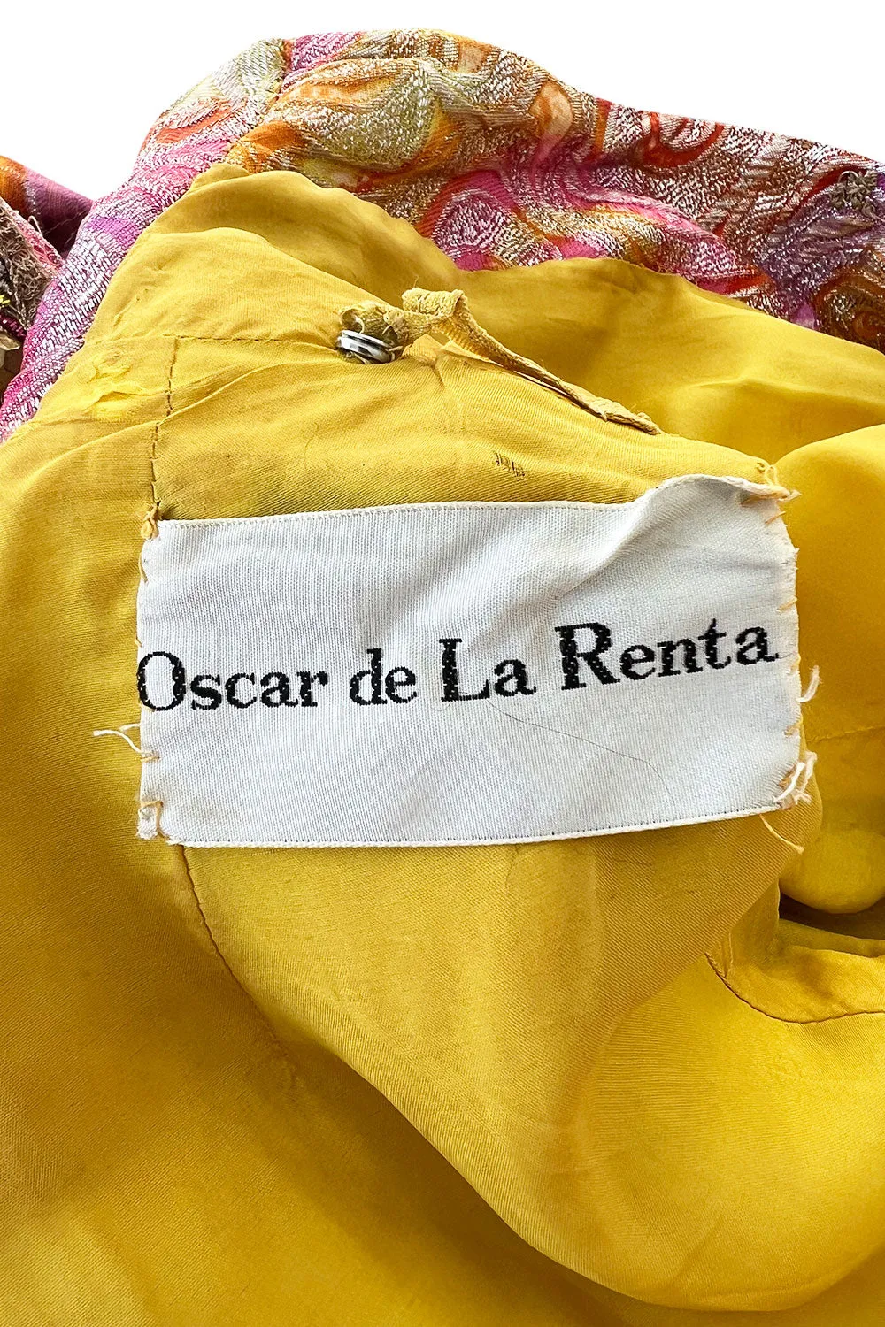 Amazing c.1967 Oscar de la Renta Gold Metallic Brocade Jumpsuit w Extensive Detailing