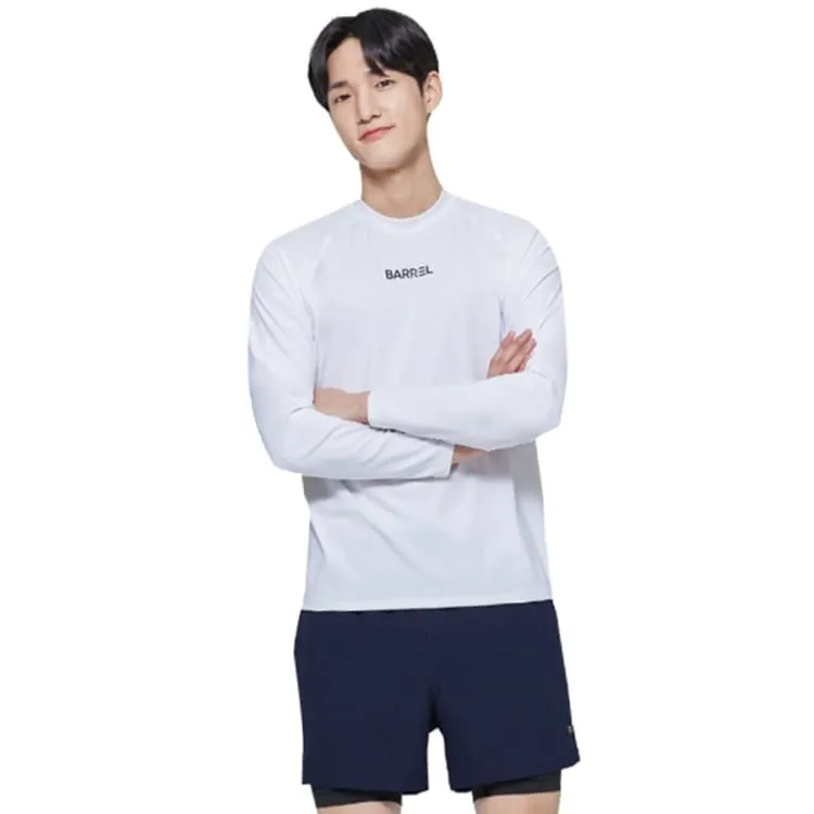 Barrel Mens Essential RelaxFit Rashguard-WHITE