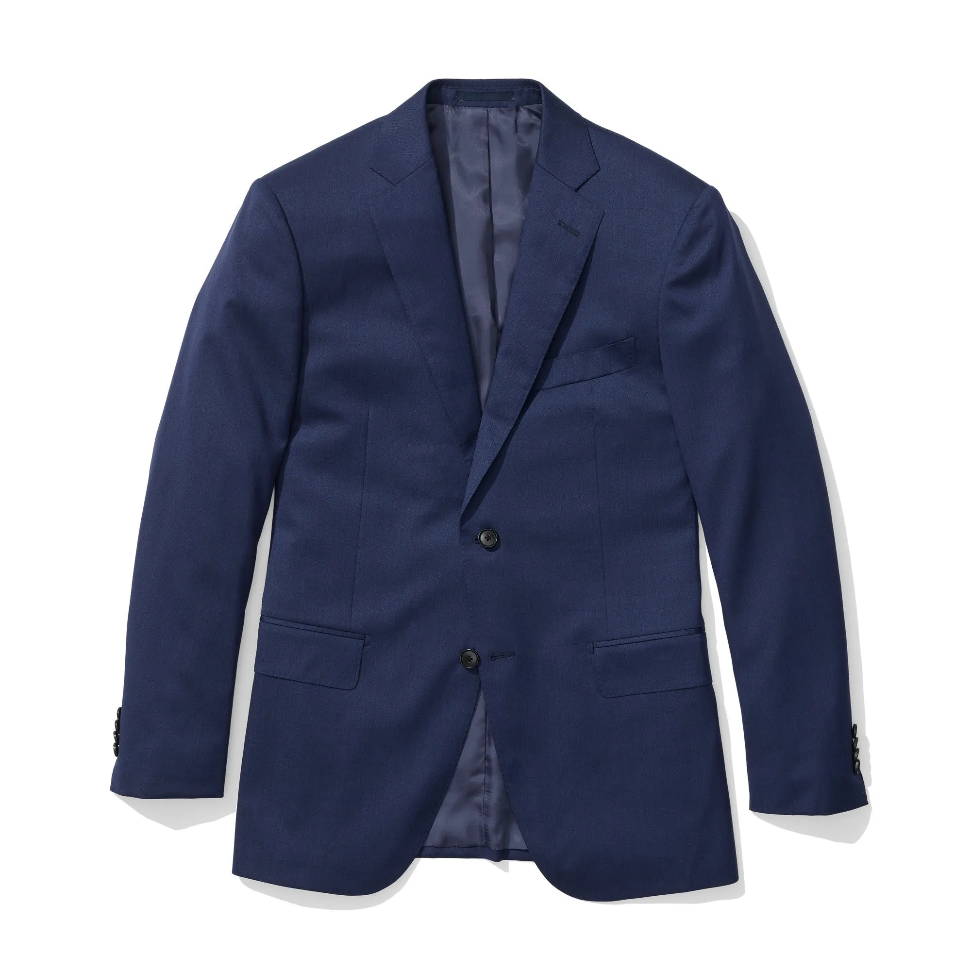 Beacon - Blue Sharkskin Italian Wool Suit