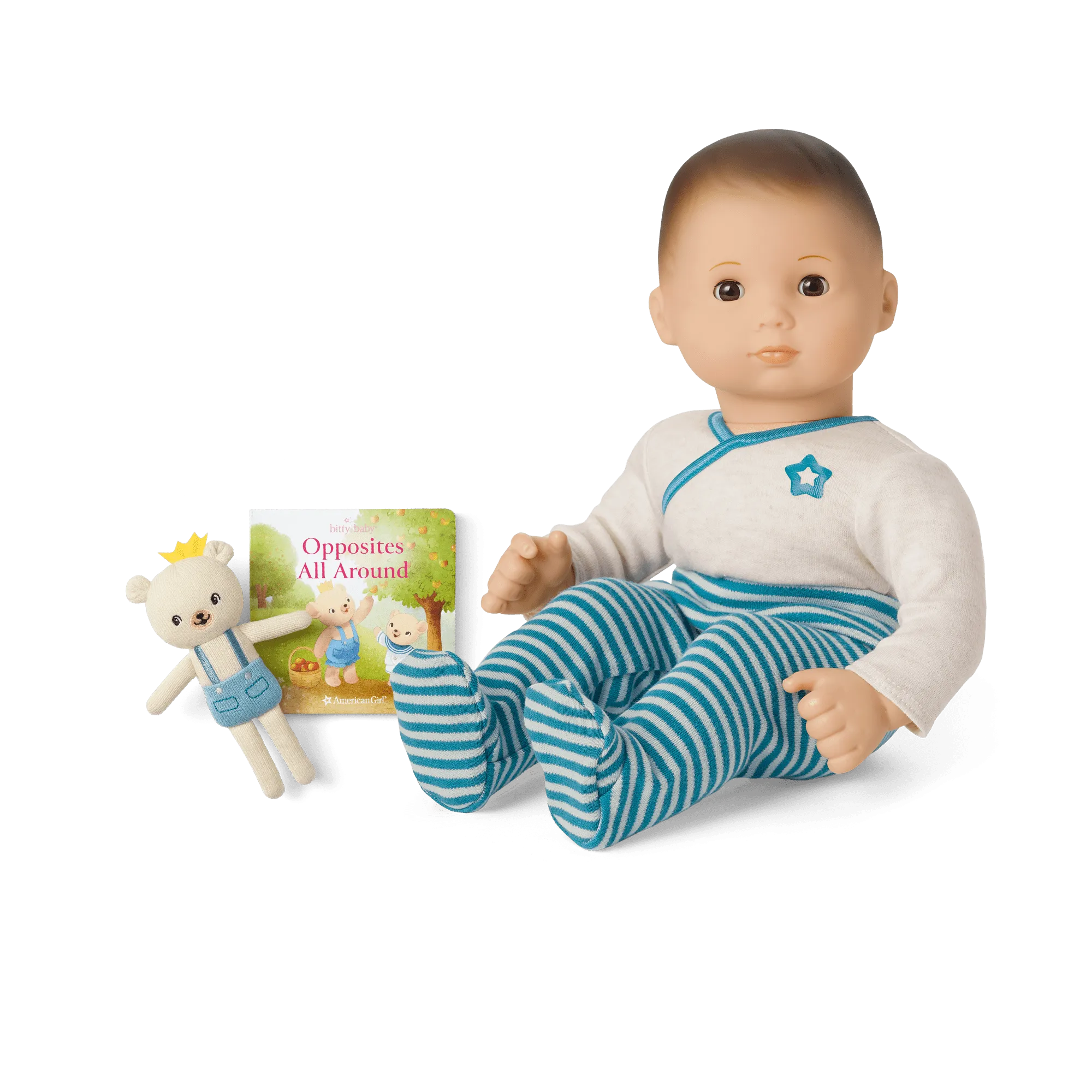 Bitty Baby® Doll #2 in Soft Blue   Bear Friend & Board Book