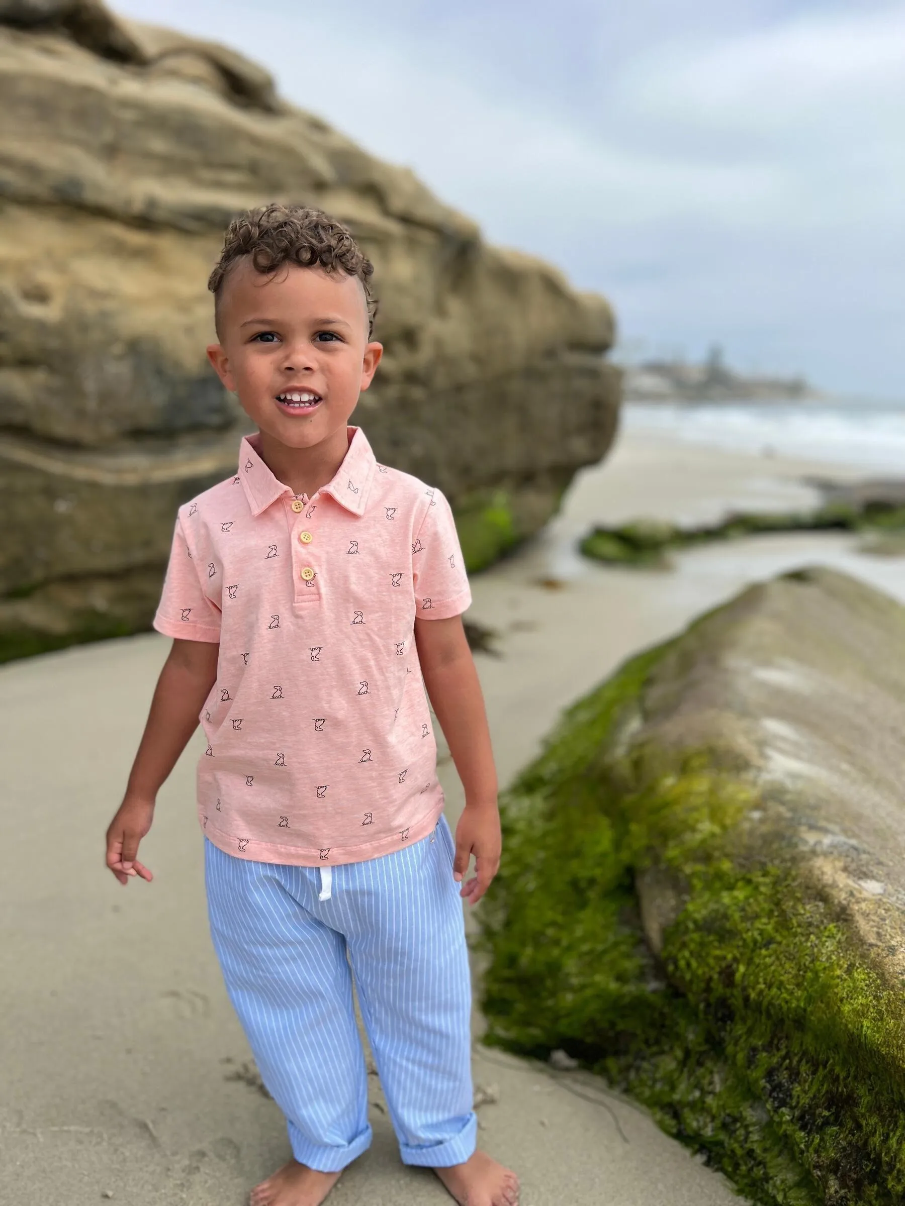 Boys Bottoms  | Blue/White Stripe Cotton Bosun Pants | Me and Henry
