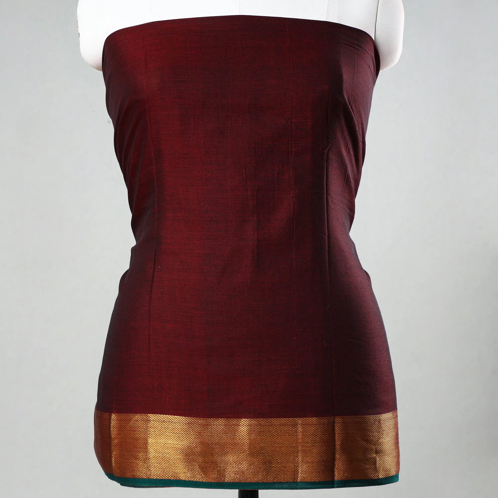 Brown - 3pc Dharwad Cotton Suit Material Set 38
