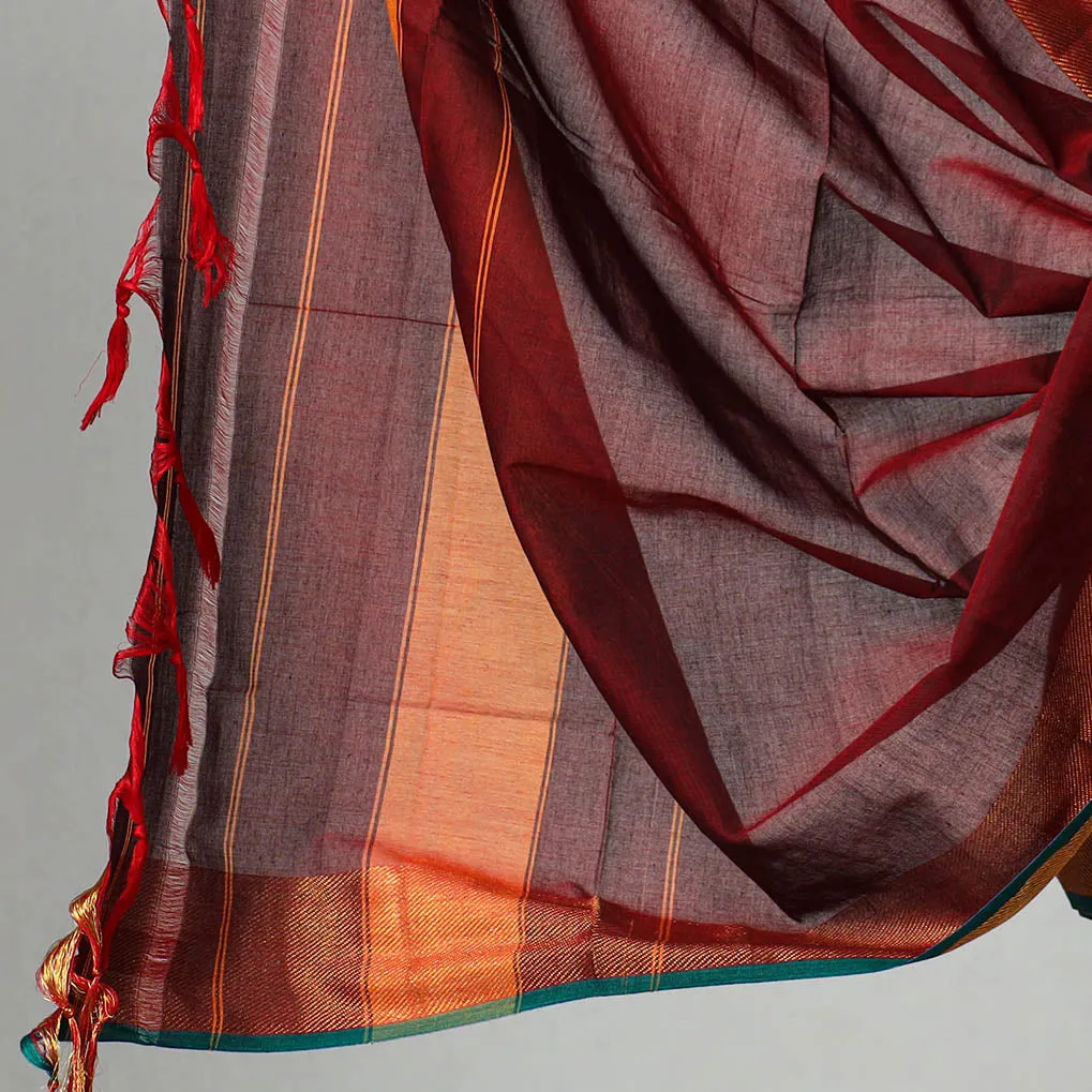 Brown - 3pc Dharwad Cotton Suit Material Set 38