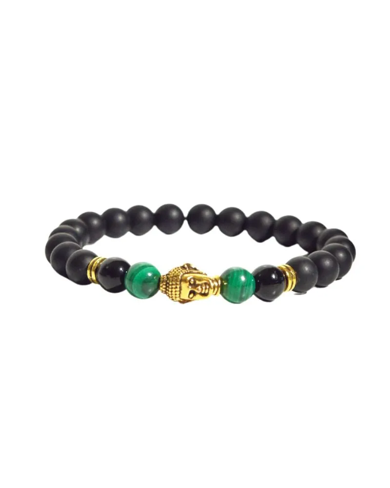 Buddha Stone w/ Malachite   Obsidian