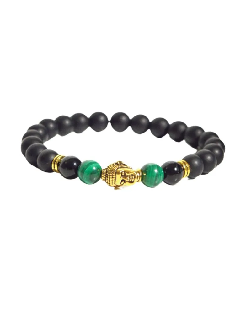 Buddha Stone w/ Malachite   Obsidian