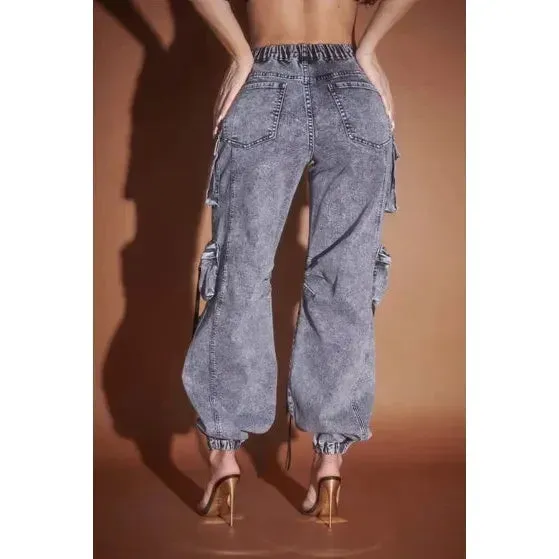 Cargo Go Gone Denim Joggers