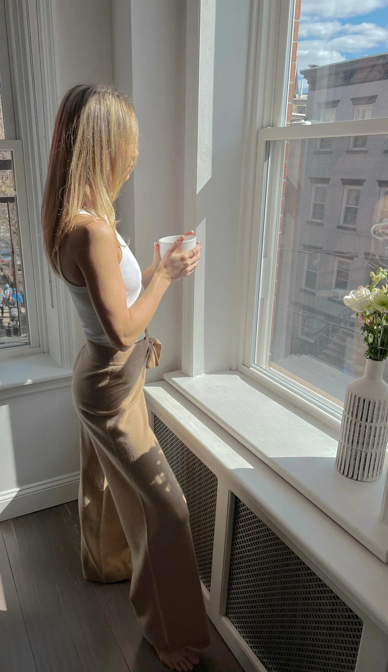 cashmere wide leg pant
