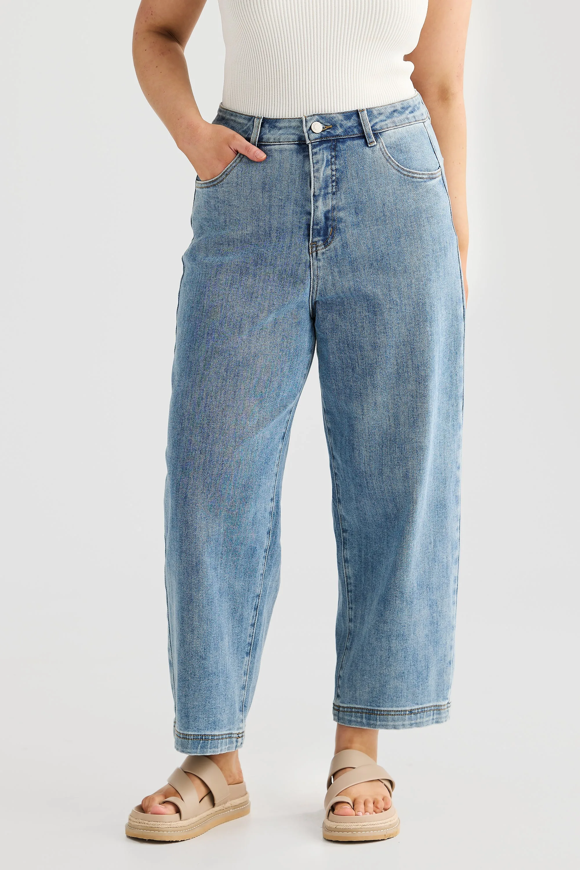 Core Barrel Leg Jean - Light Wash