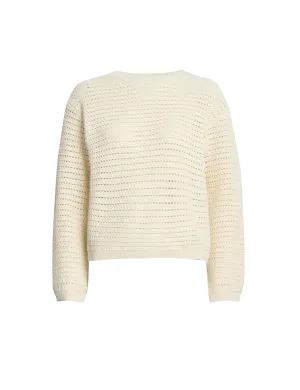 Cotton Rich Textured Crew Neck Jumper