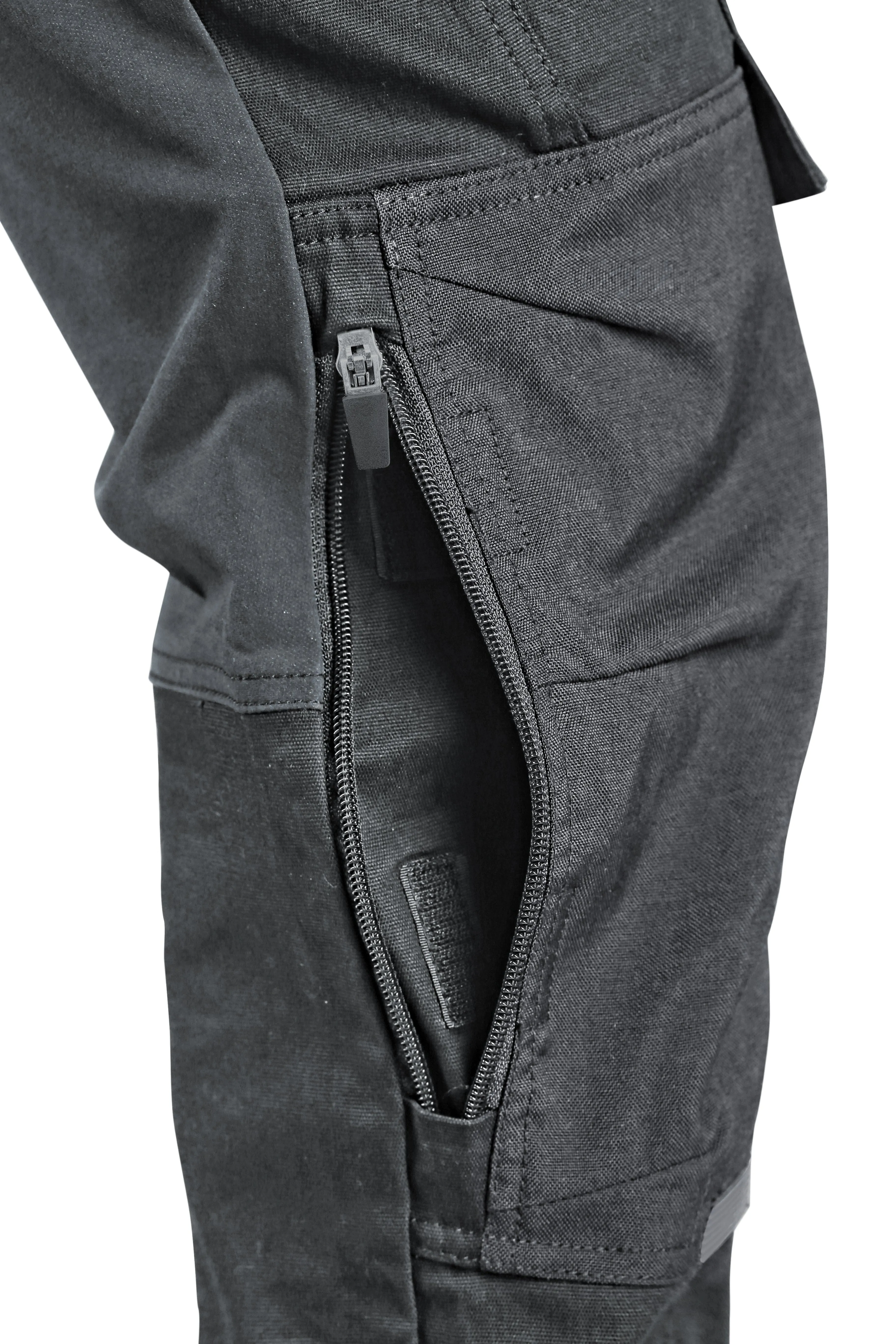 CXS LEONIS, MEN'S, WORK PANTS, GREY WITH BLACK ACCESSORIES