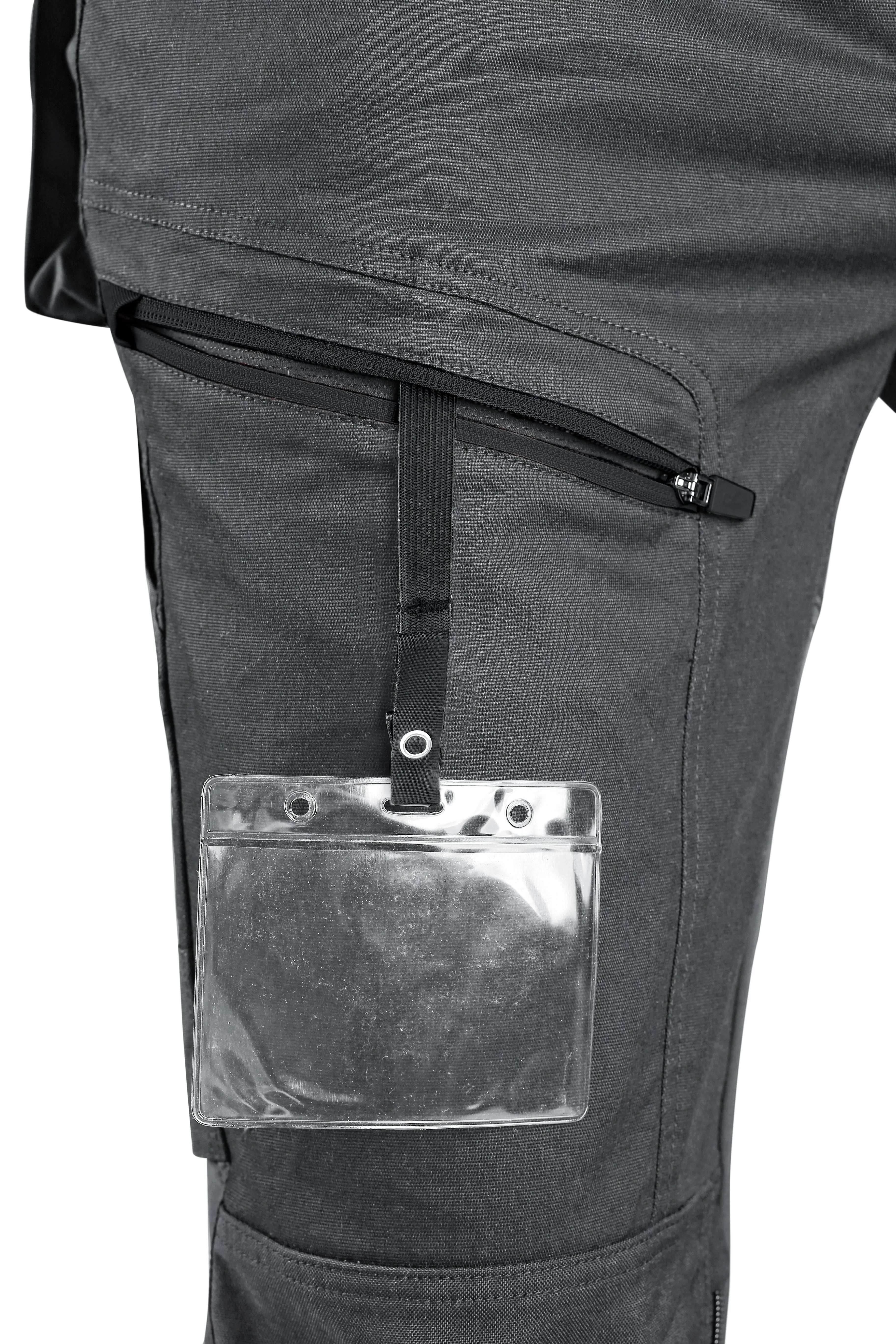 CXS LEONIS, MEN'S, WORK PANTS, GREY WITH BLACK ACCESSORIES