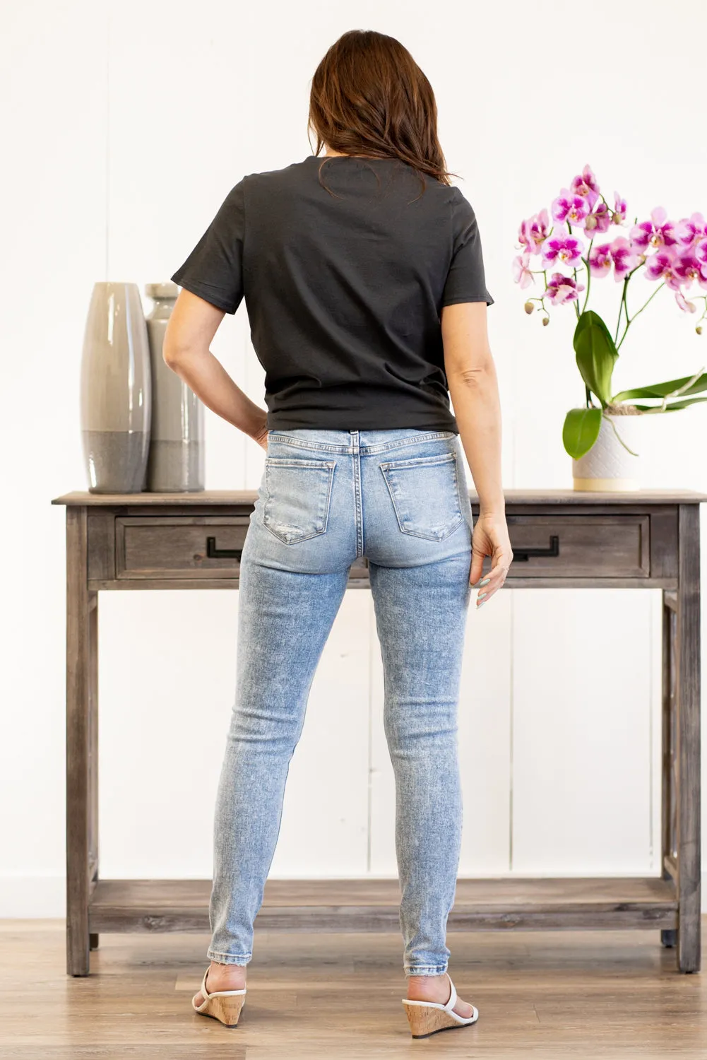 Dark Age High Rise Ripped Knee Skinny