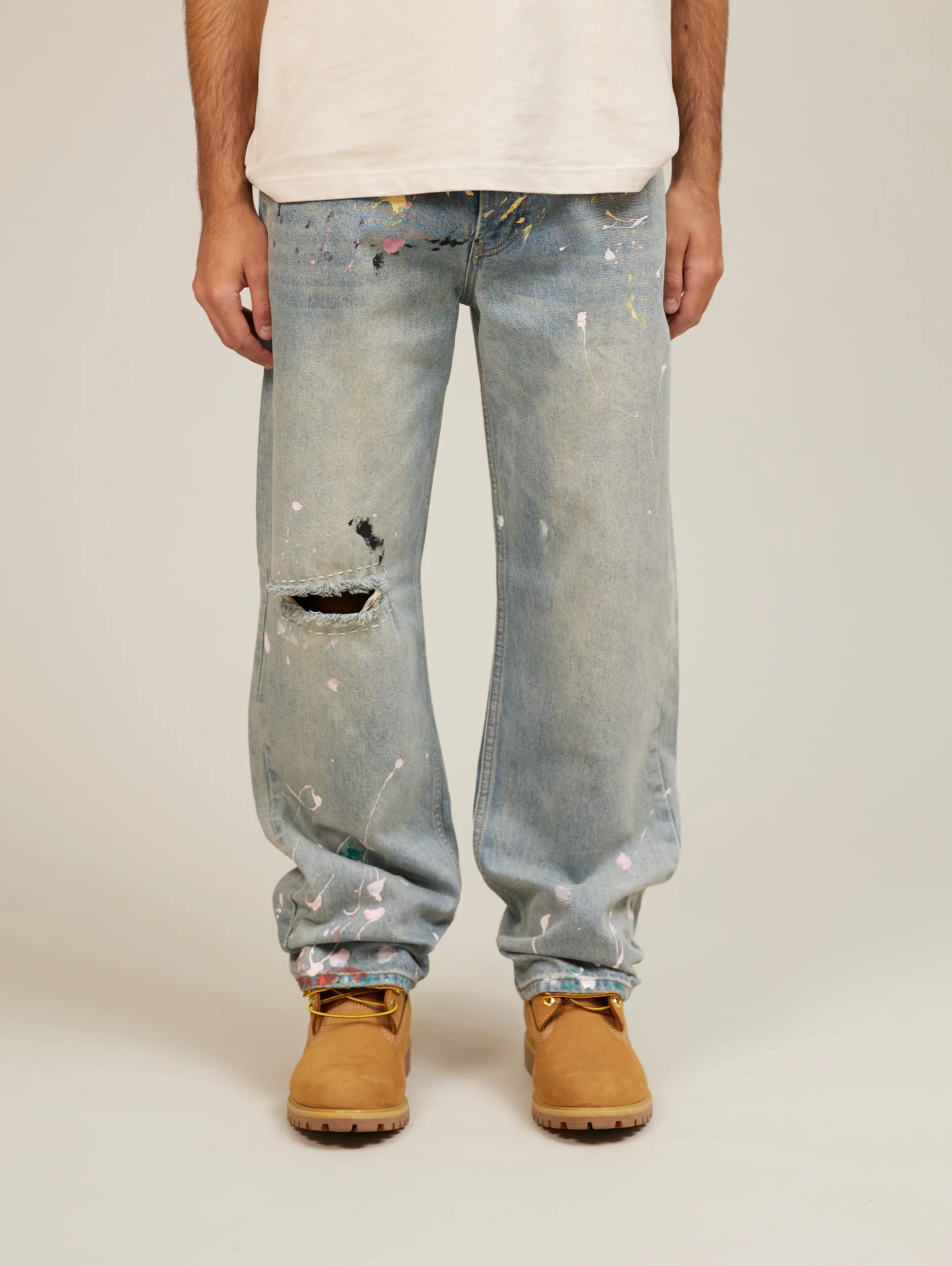 DENIM LIGHT BLUE "PAINTING"