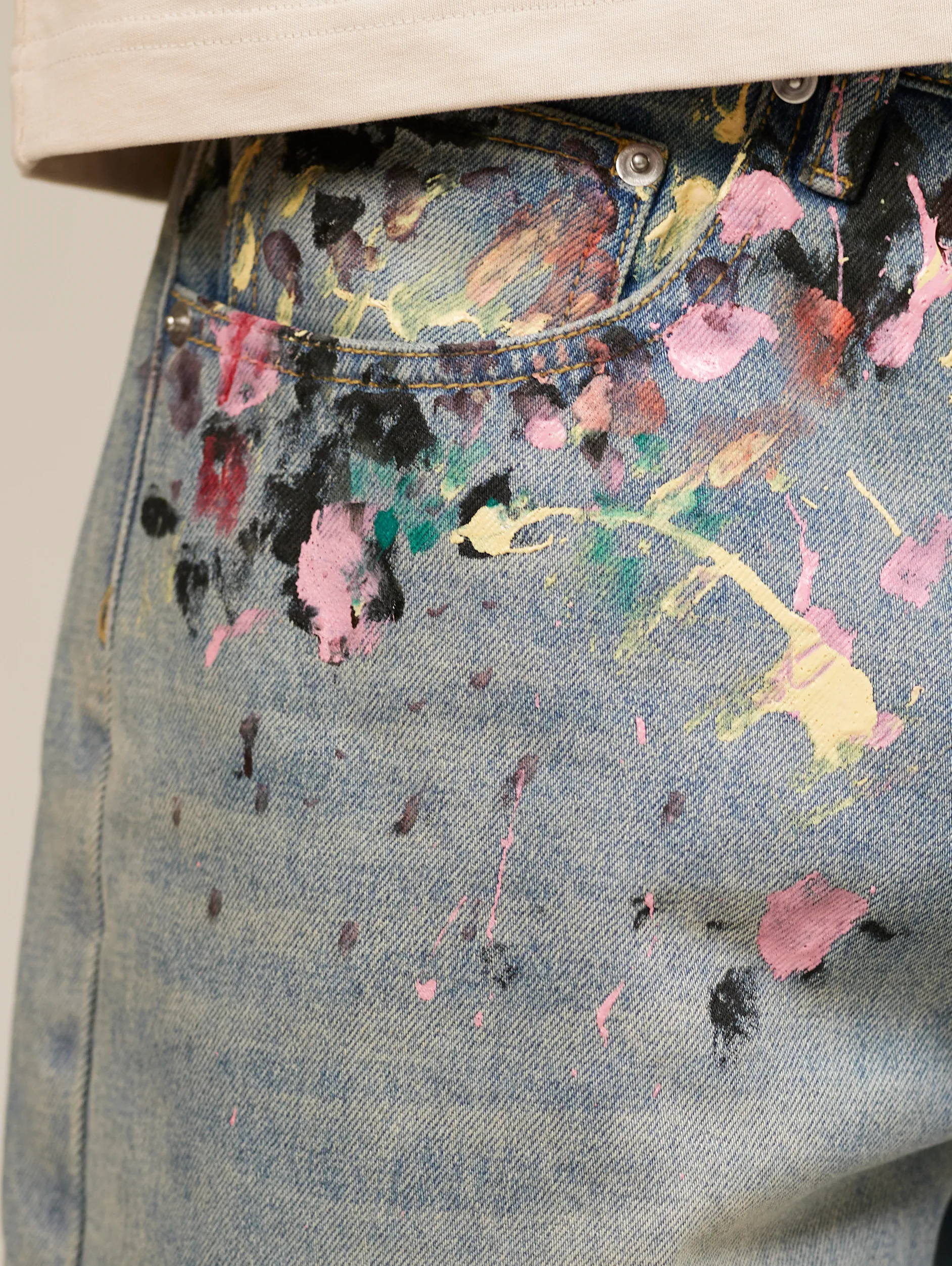 DENIM LIGHT BLUE "PAINTING"