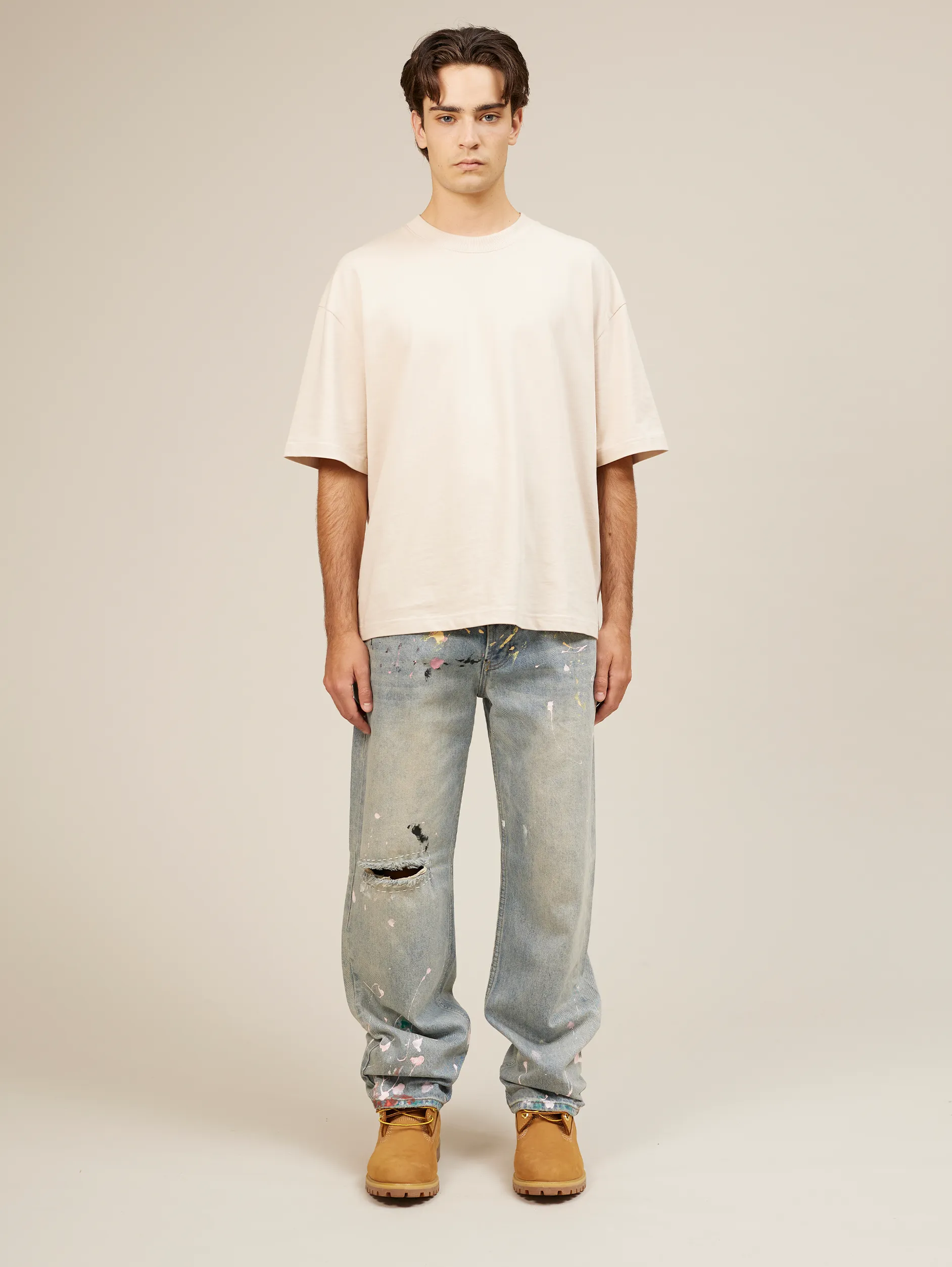 DENIM LIGHT BLUE "PAINTING"
