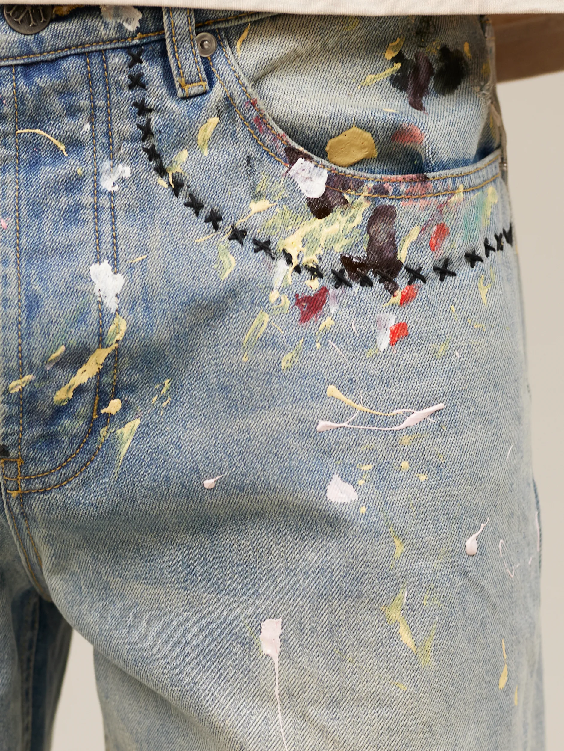 DENIM LIGHT BLUE "PAINTING"