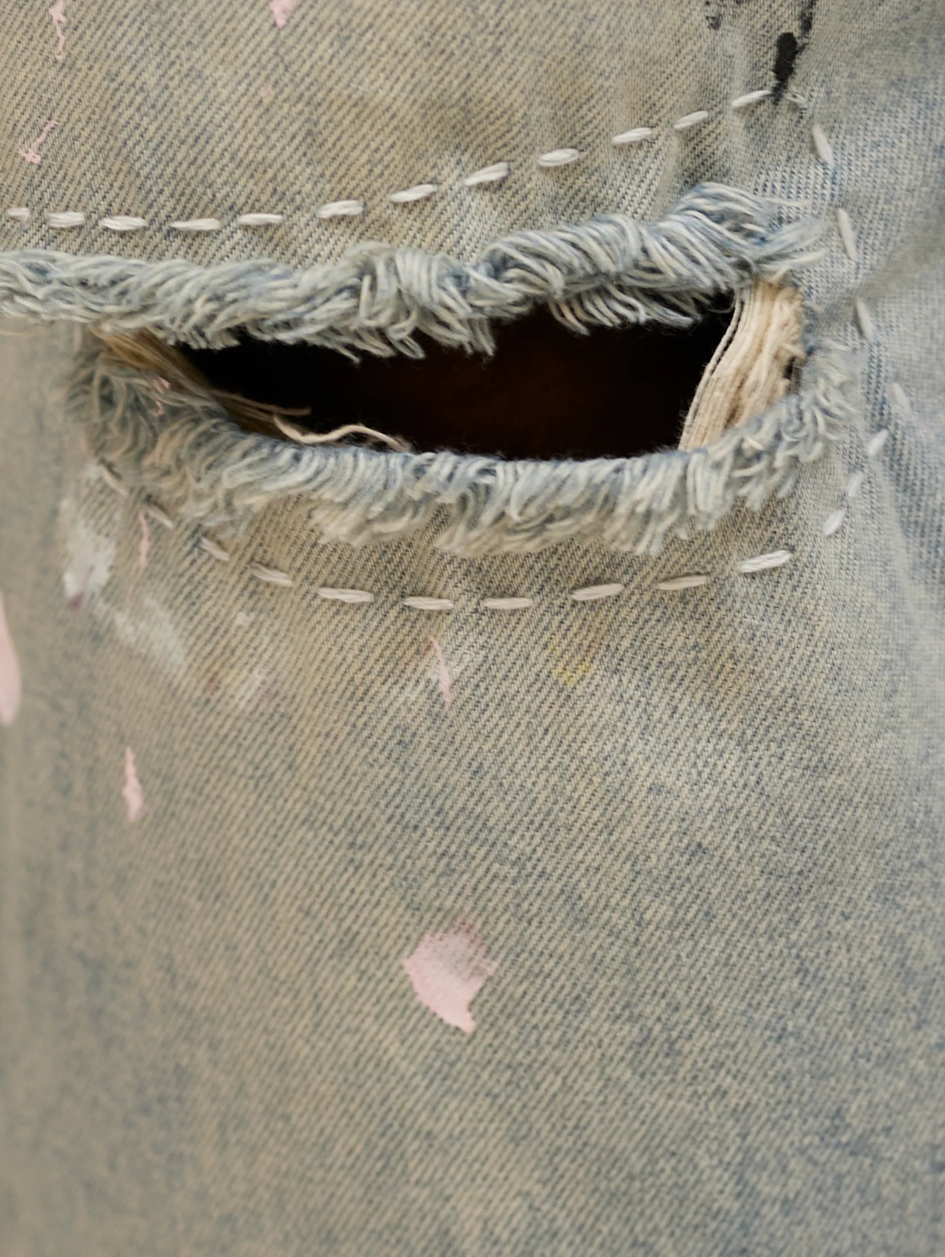 DENIM LIGHT BLUE "PAINTING"