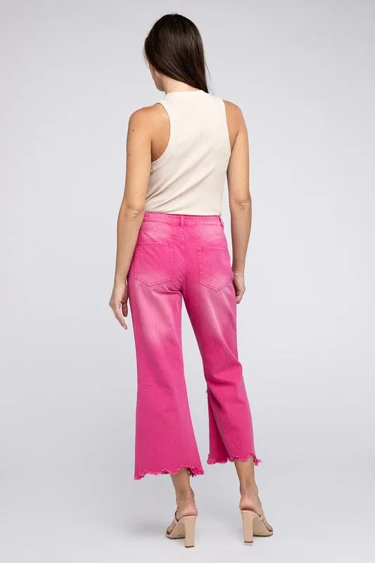 Distressed Vintage Washed Wide Leg Pants *Onine Only*