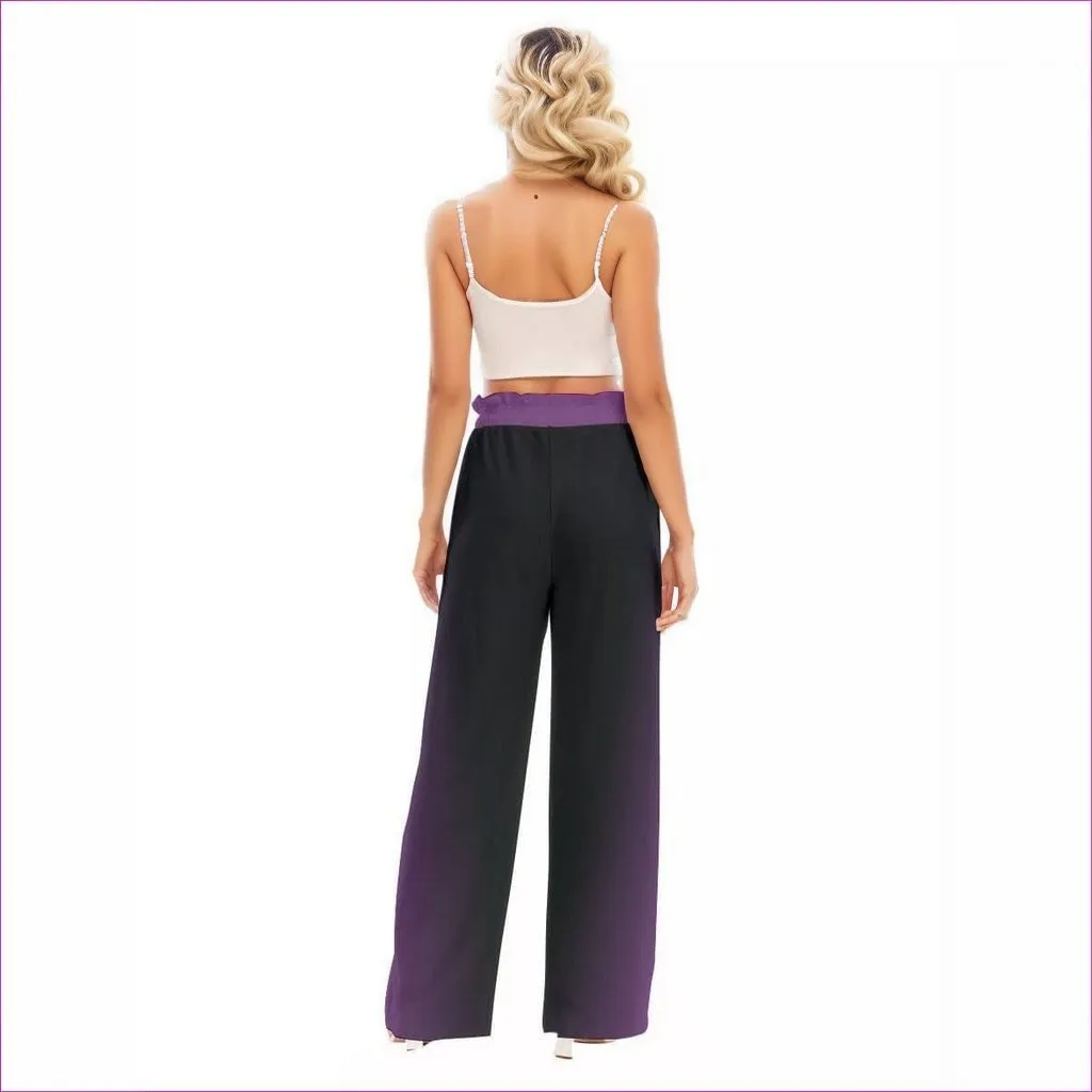 Fade Womens Waist Fungus Edge Wide-leg Pants