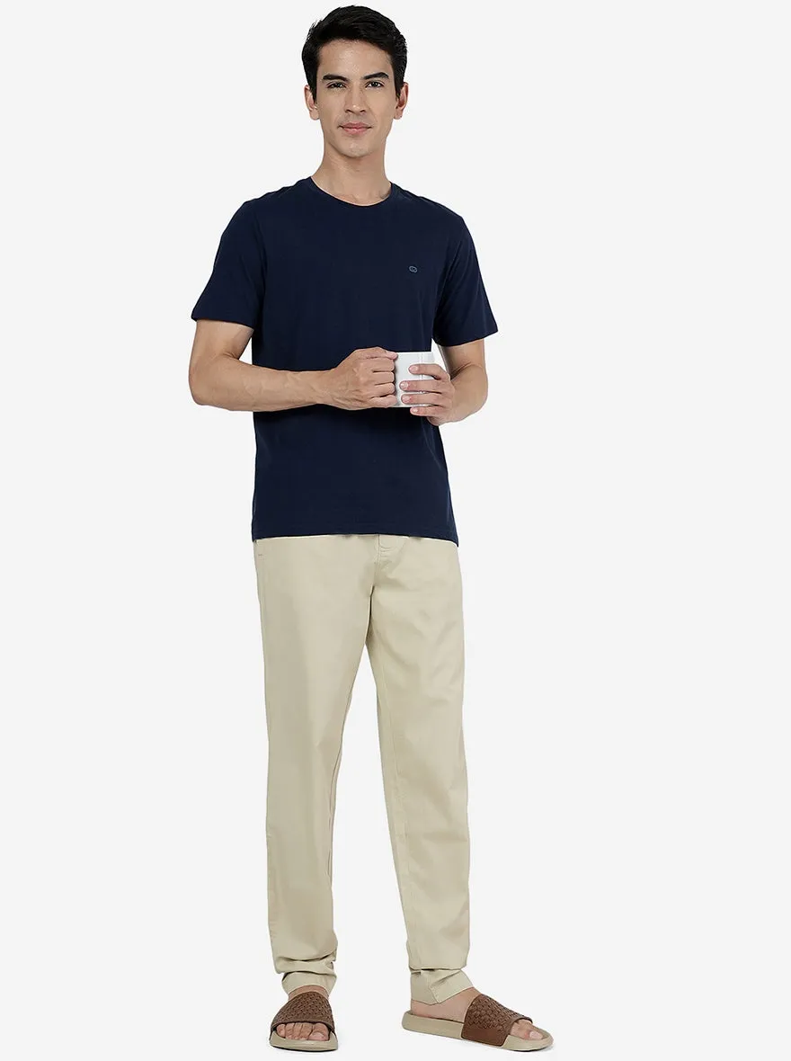 Fawn Solid Slim Fit Track Pant | JadeBlue