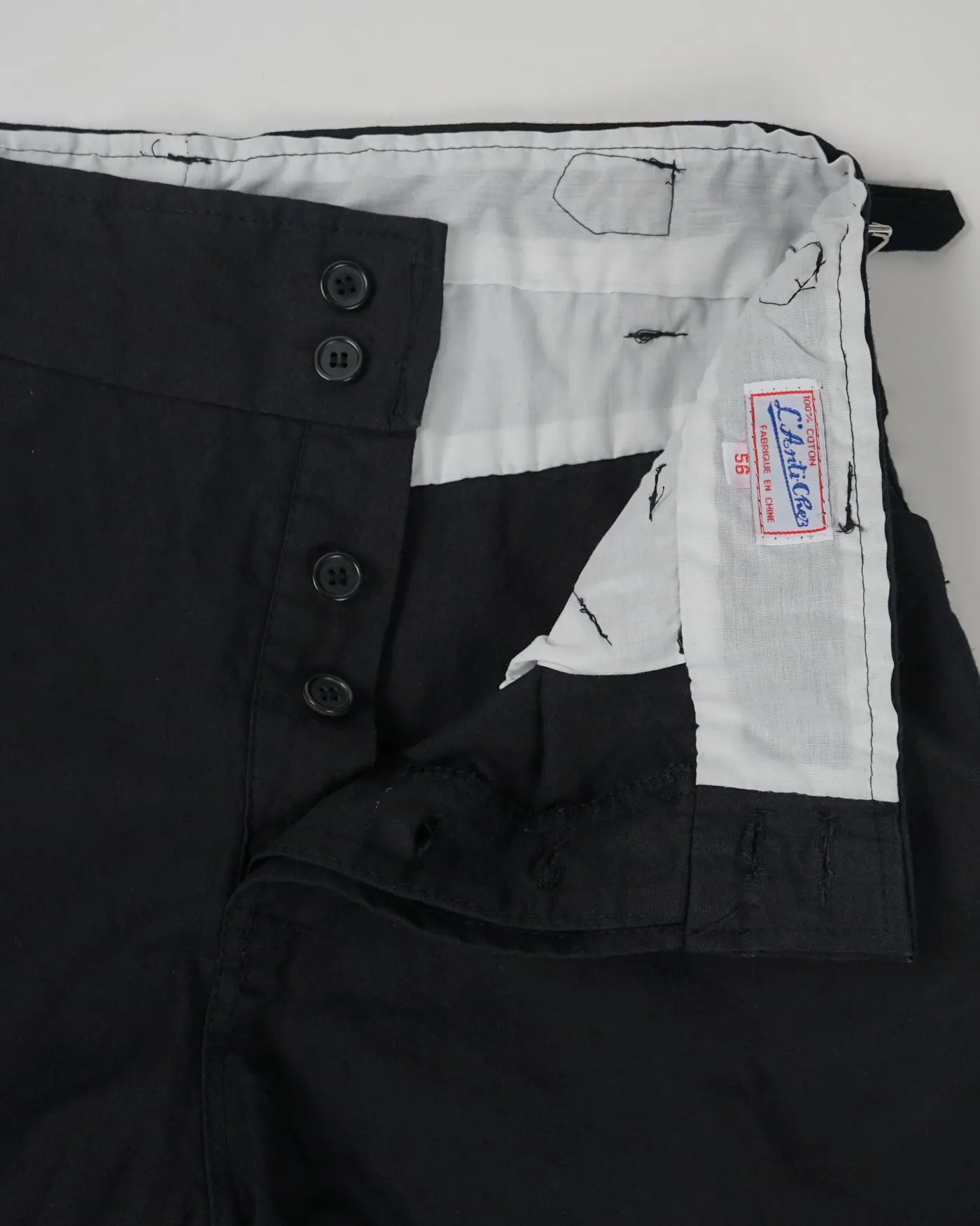 French China Work Pants / Black