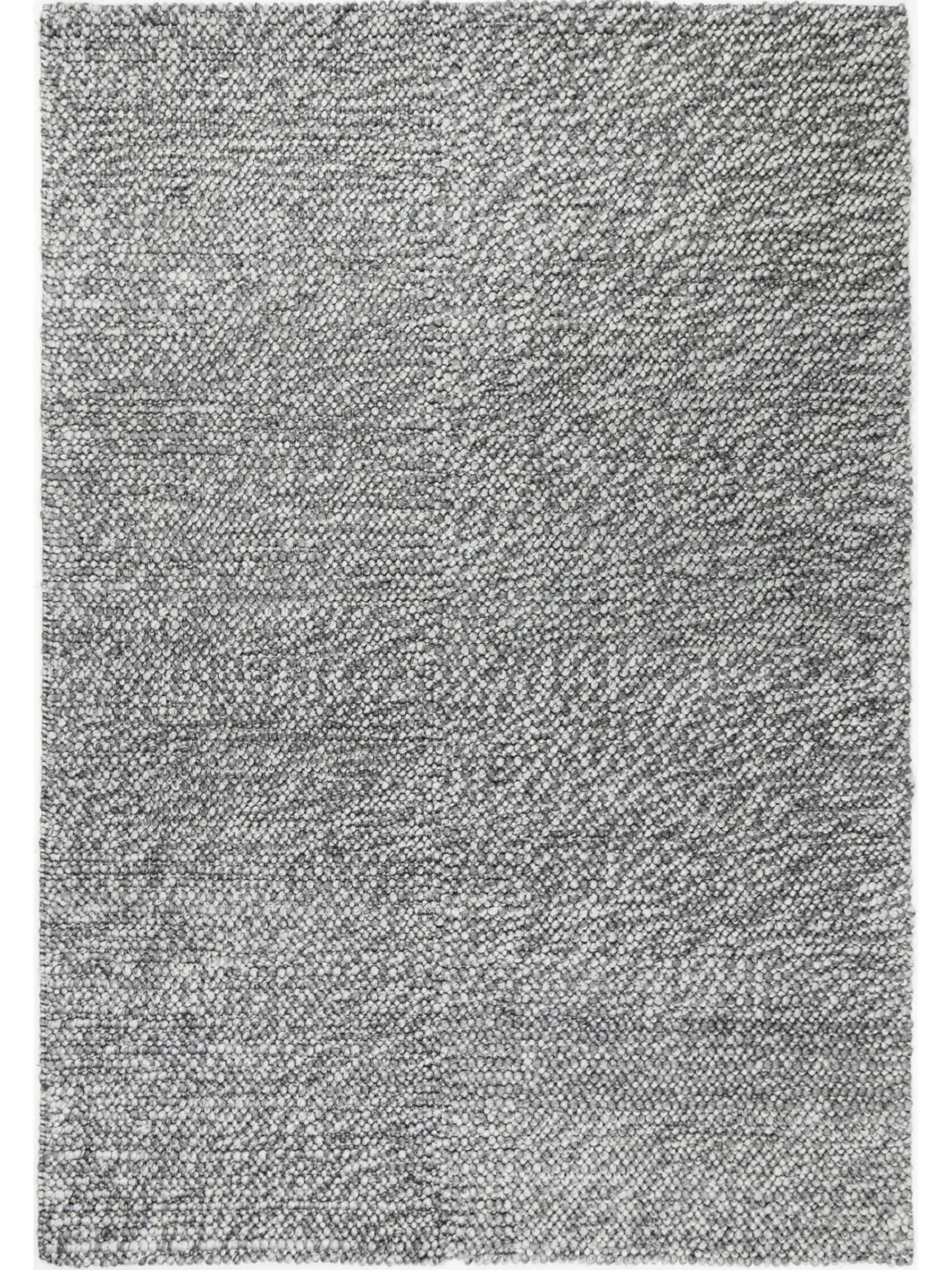 Halo Charcoal Loop Pattern Wool Blend Rug