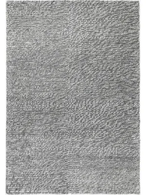 Halo Charcoal Loop Pattern Wool Blend Rug