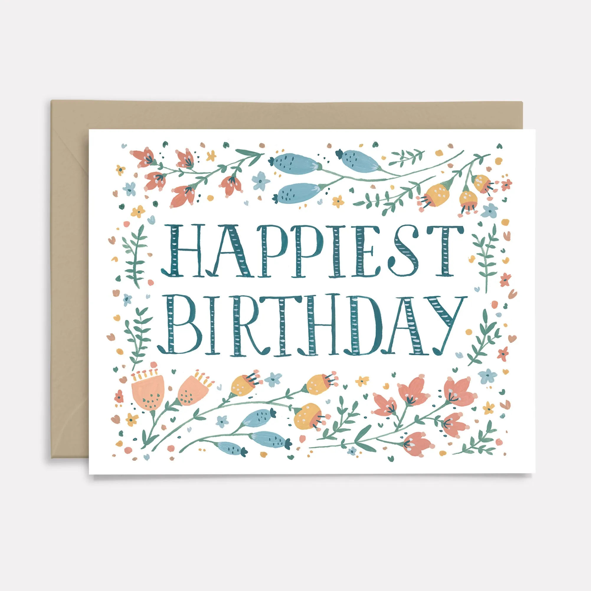 Happiest Birthday Floral Birthday Card