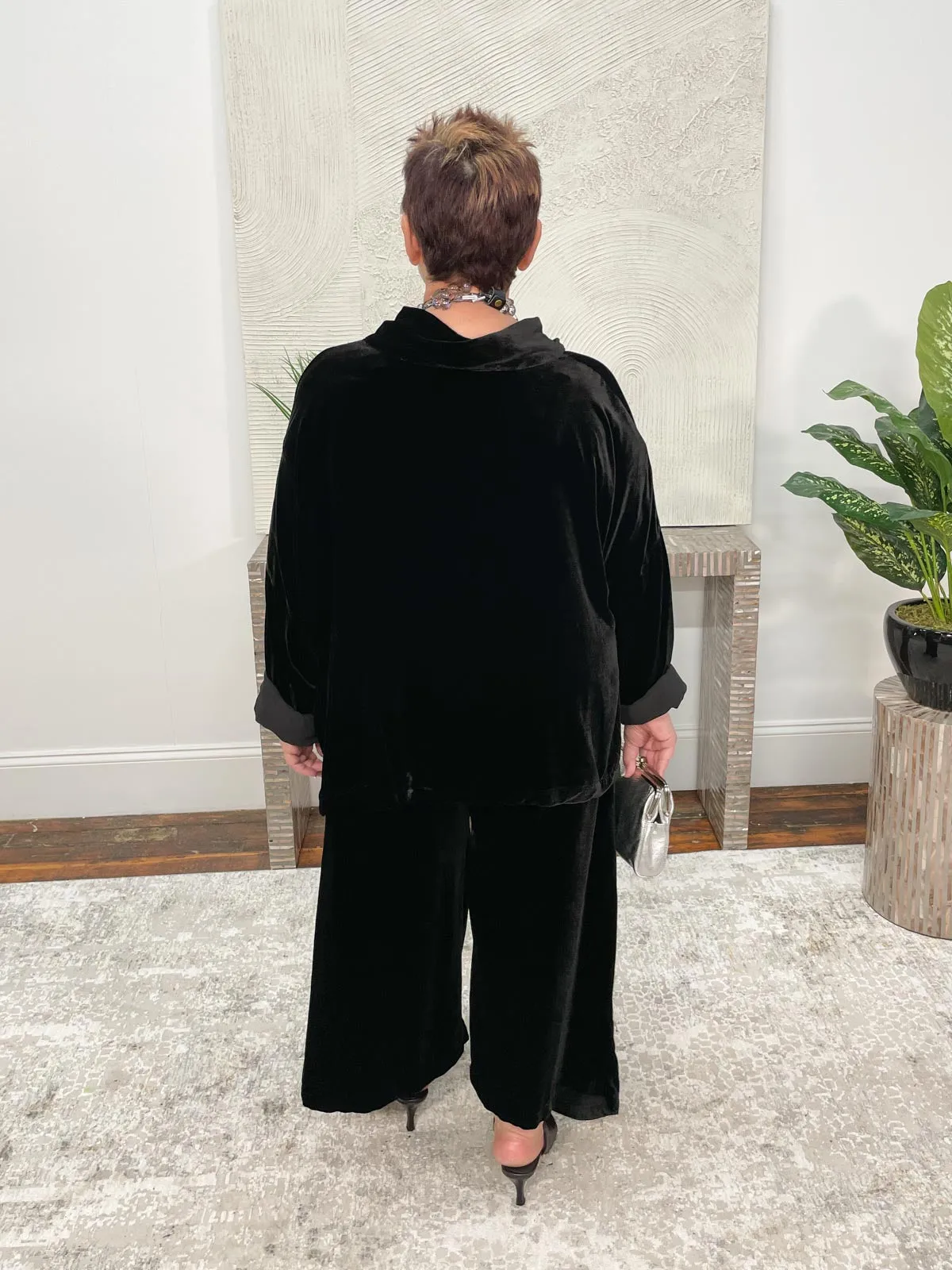 Harem Pant, Black Velvet