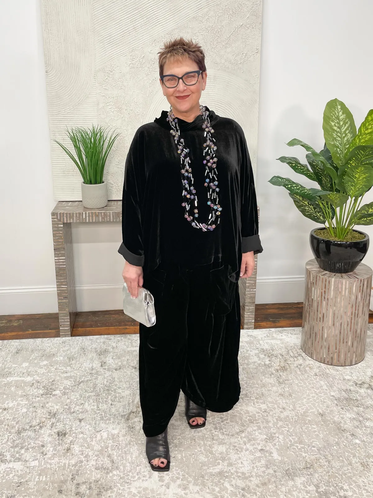Harem Pant, Black Velvet