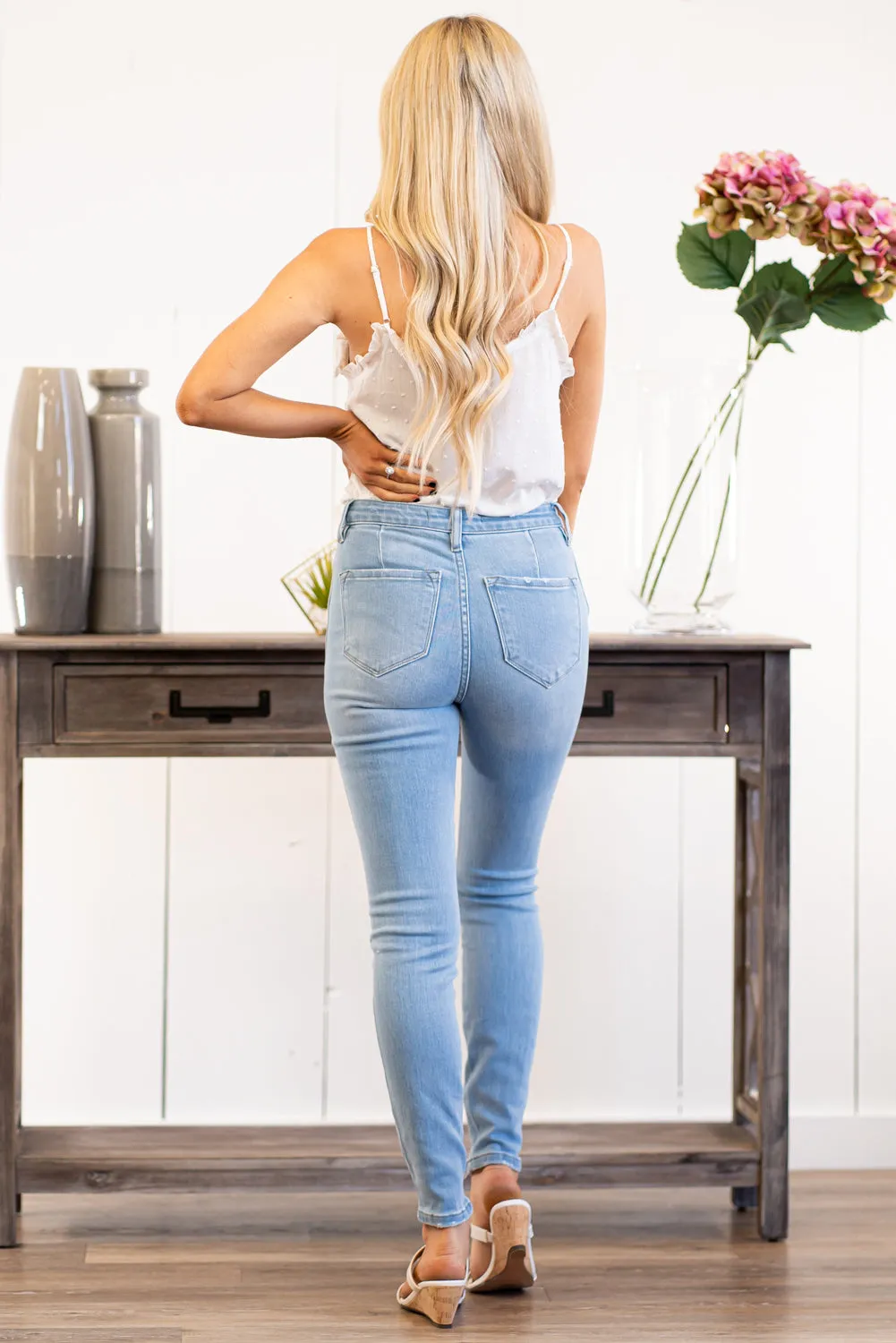Harper High Rise Button Fly Skinny