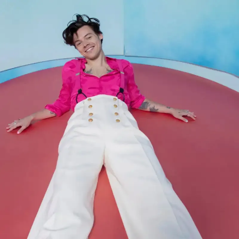 Harry Styles White Buttoned Pant
