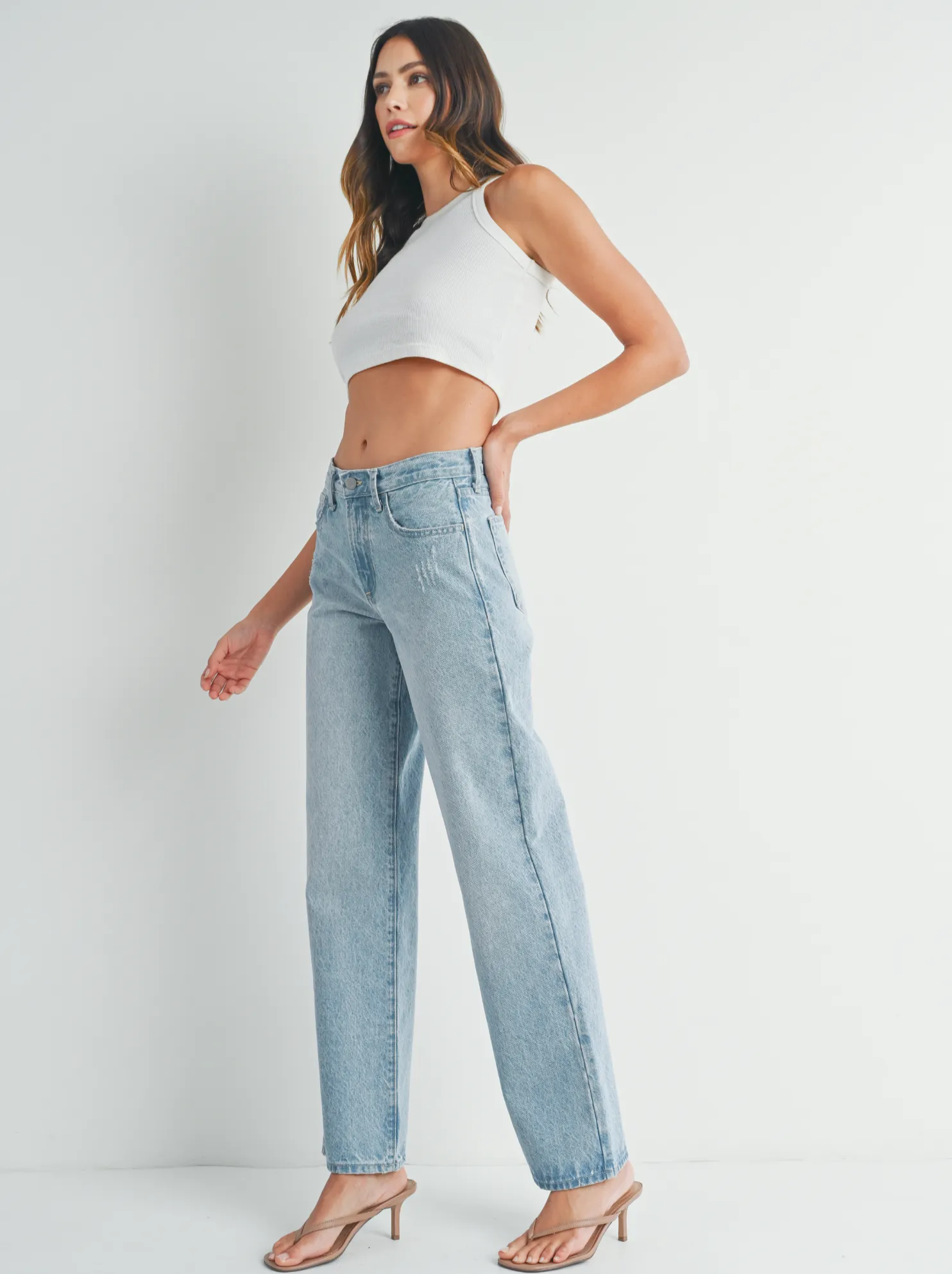 Just Black Denim : Relaxed Straight Jean