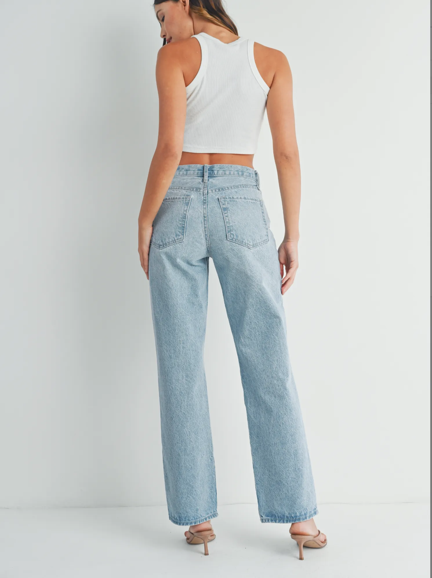 Just Black Denim : Relaxed Straight Jean