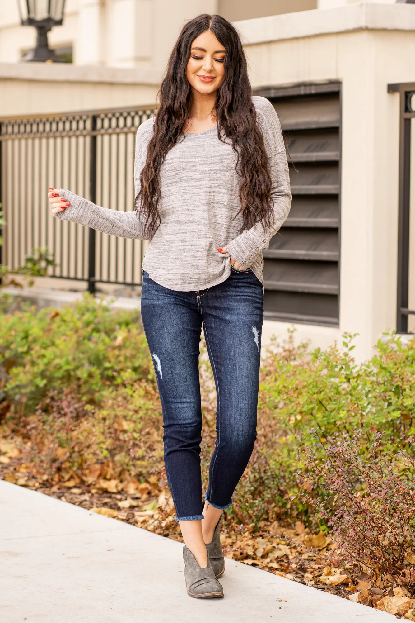 Laurel High Rise Button Fly Skinny