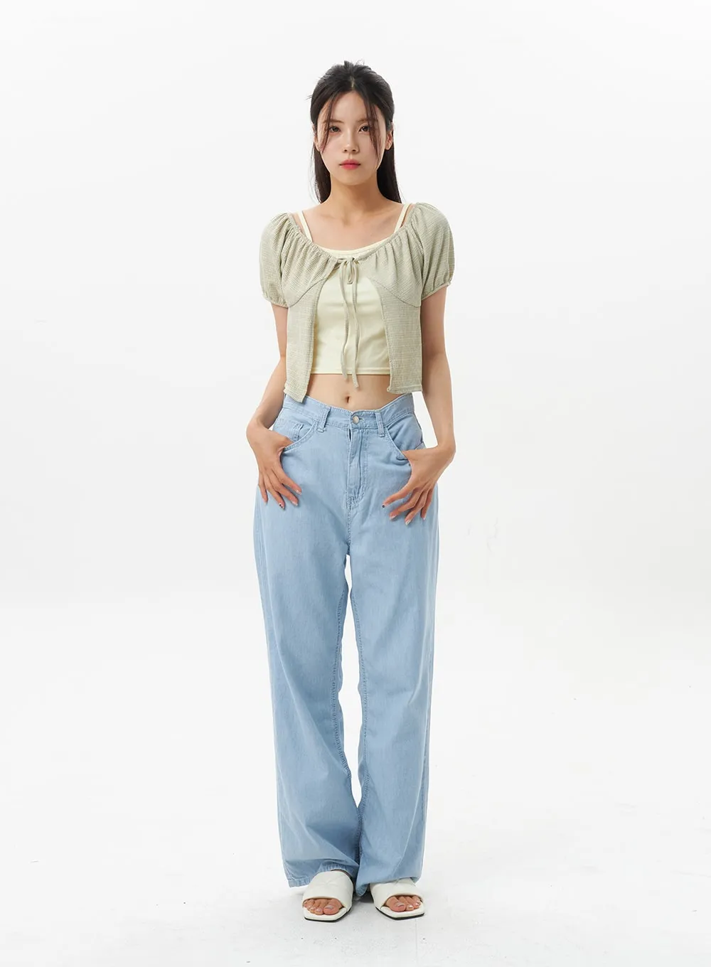Light Wash Baggy Jeans OU327