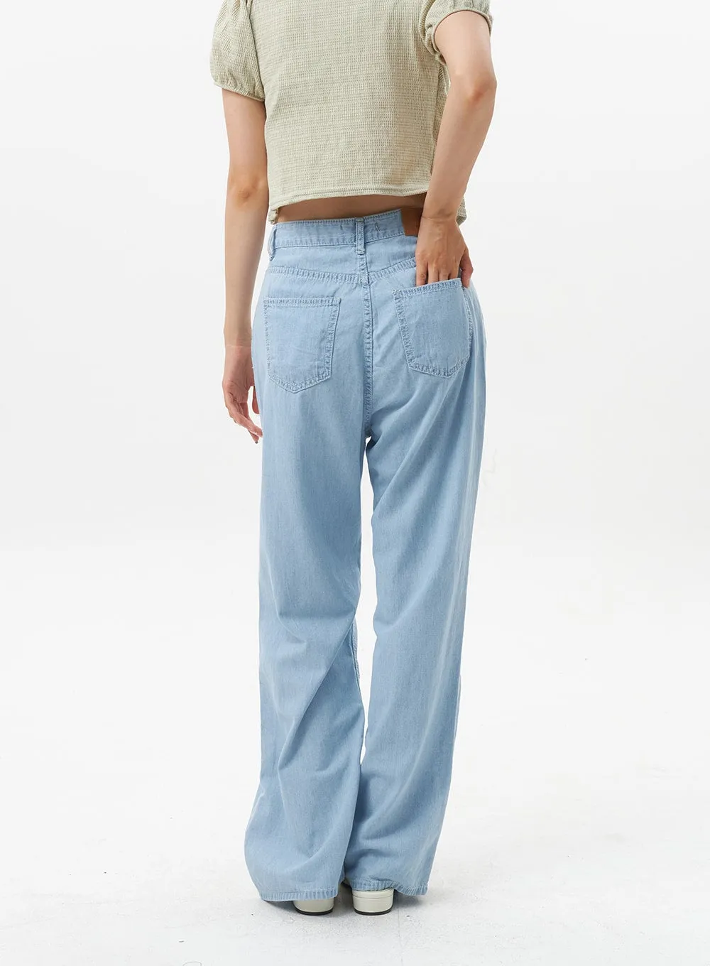Light Wash Baggy Jeans OU327