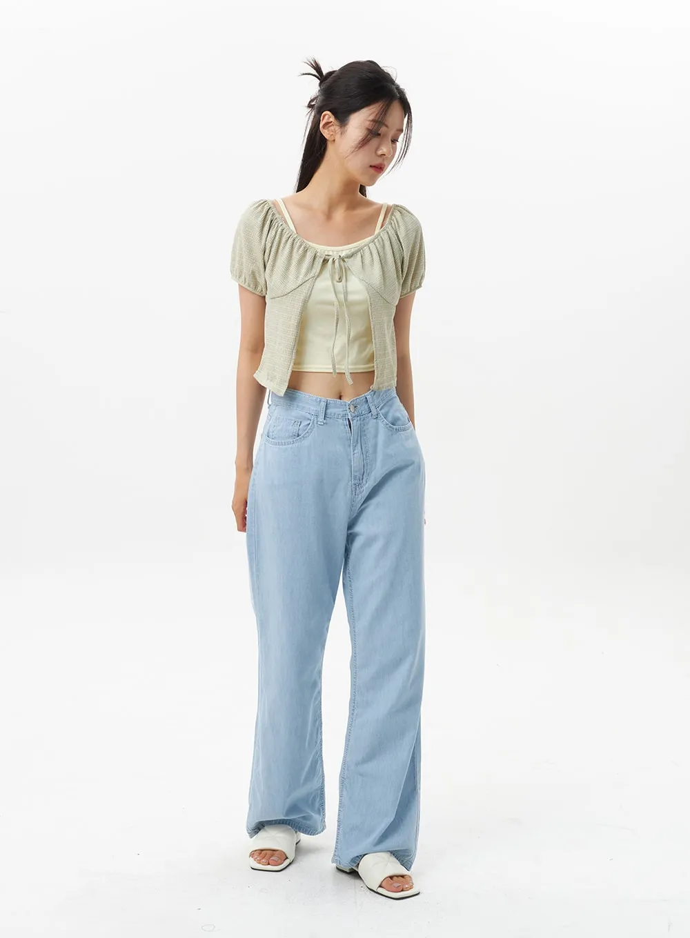 Light Wash Baggy Jeans OU327