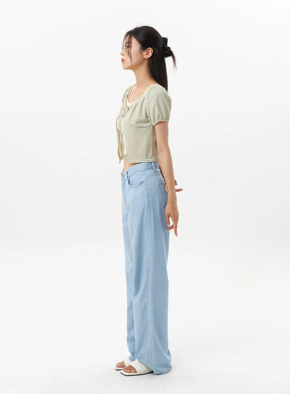 Light Wash Baggy Jeans OU327