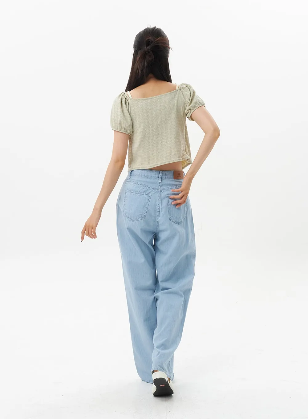 Light Wash Baggy Jeans OU327