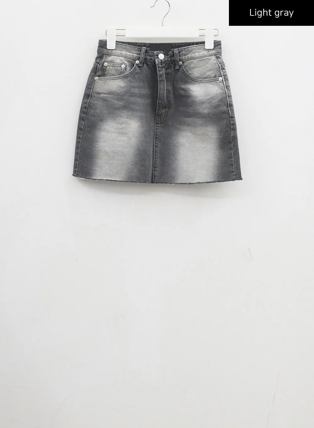 Light Wash Denim Mini Skirt CJ318