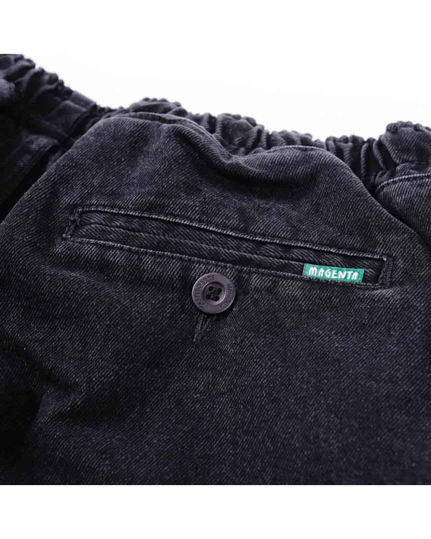 Loose Pants - Black Denim